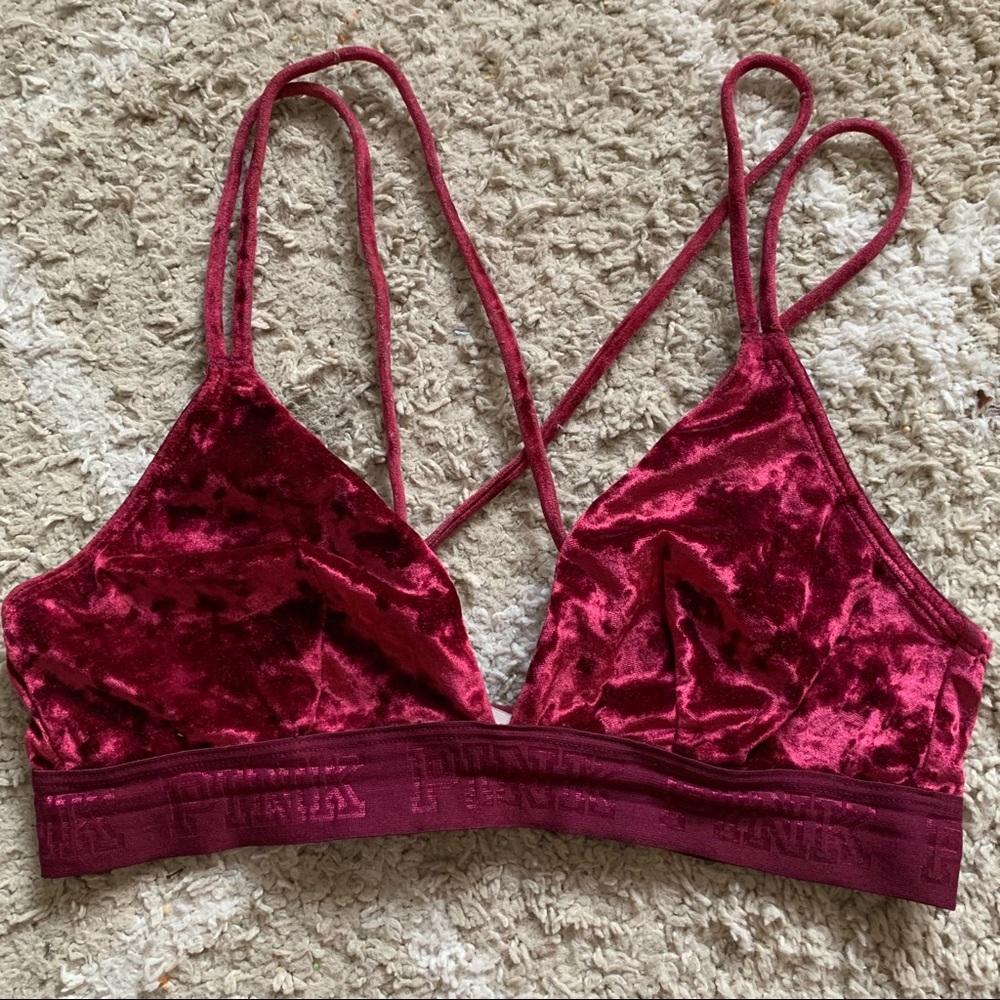 Victoria’s Secret Pink velvet bralette